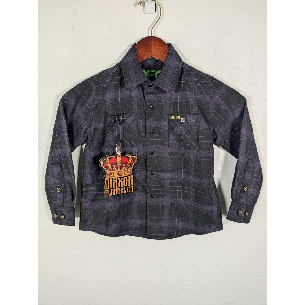 Dixxon Flannel Shirt Youth‎ XS Plaid D-TECH Button Up Long Sleeve New